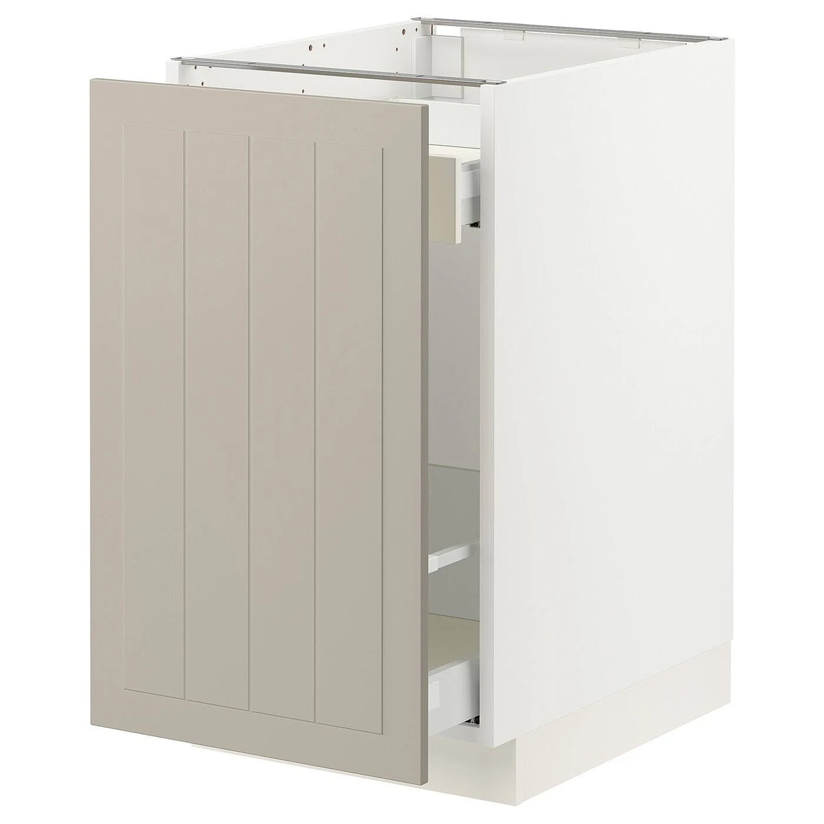 White Base Cabinet with Pull-Out Storage A61161