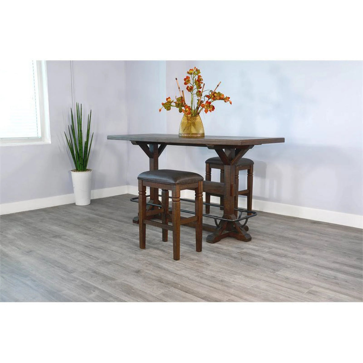 Tobacco Leaf Wood Stool C5432