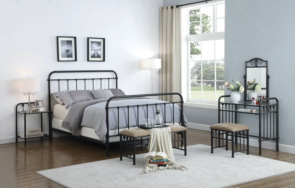 Dark Bronze California King Metal Bed Q832661