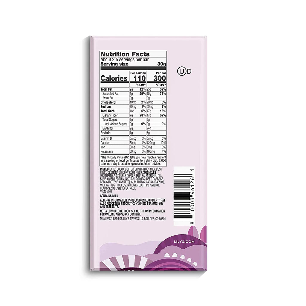 Stevia Sweetened White Chocolate Bar Variety 6 Count U967