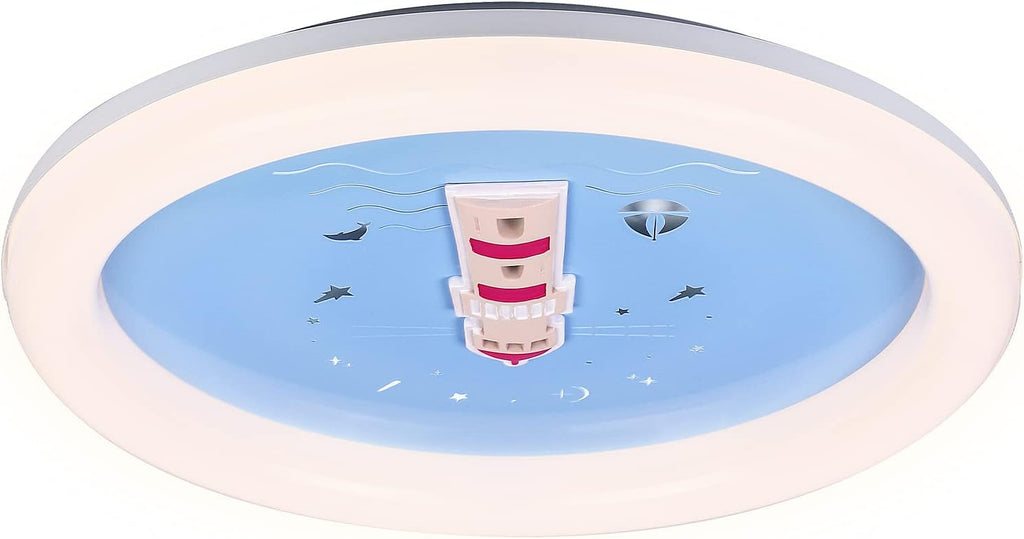 Blue LED Cartoon Plane Flush Mount Ceiling Light B671