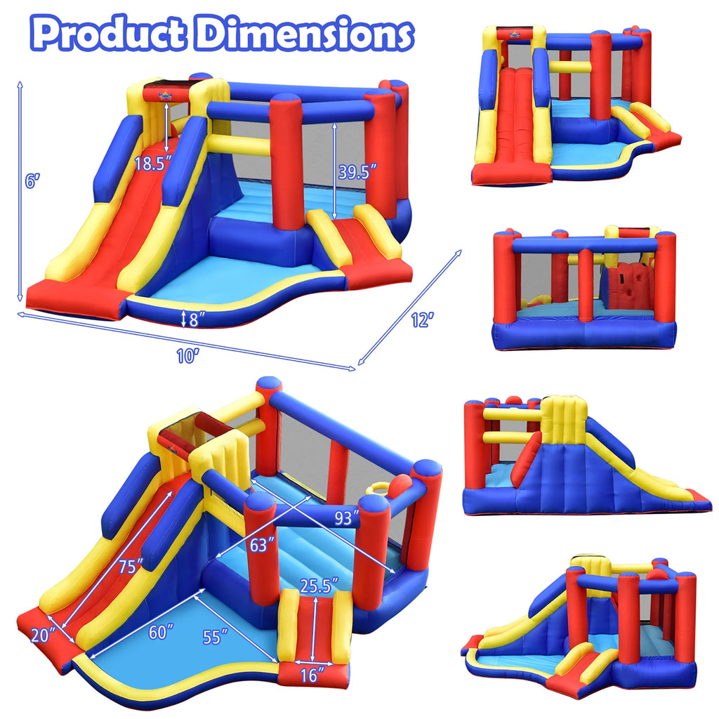 Inflatable Bouncy Castle with Double Slides J455