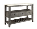 White Marble Gray Oak Server V177