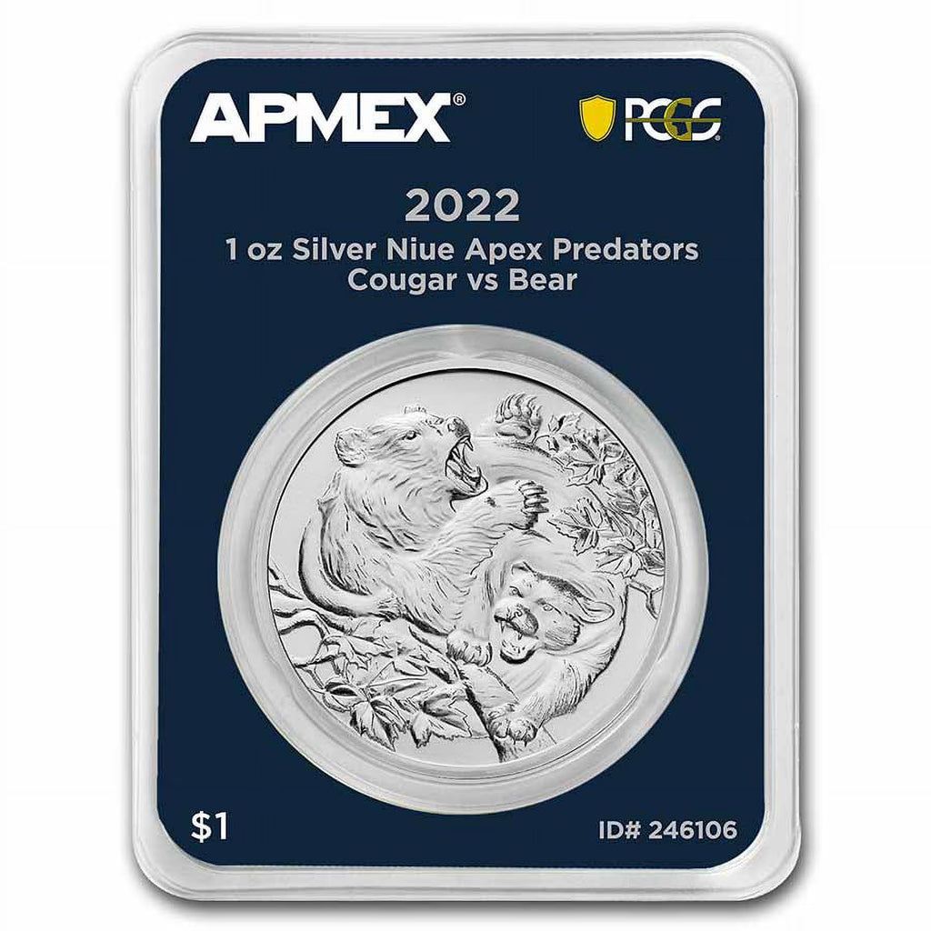 1 oz Silver Cougar vs Bear Coin X733