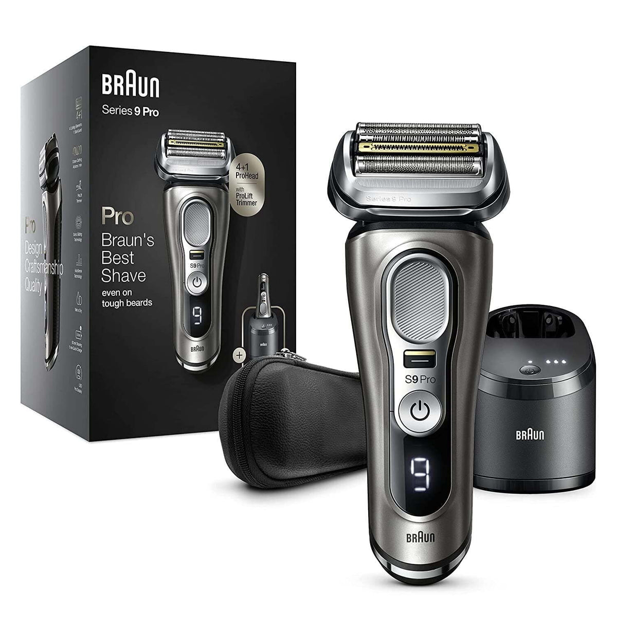 Rechargeable Wet Dry Electric Shaver with Clean Station L703605