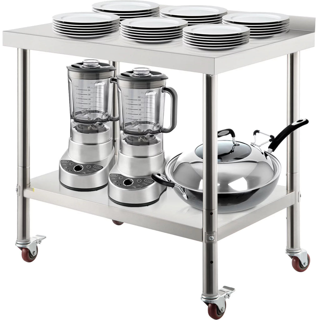 Stainless Steel Work Table 24x15in with 4 Casters J431