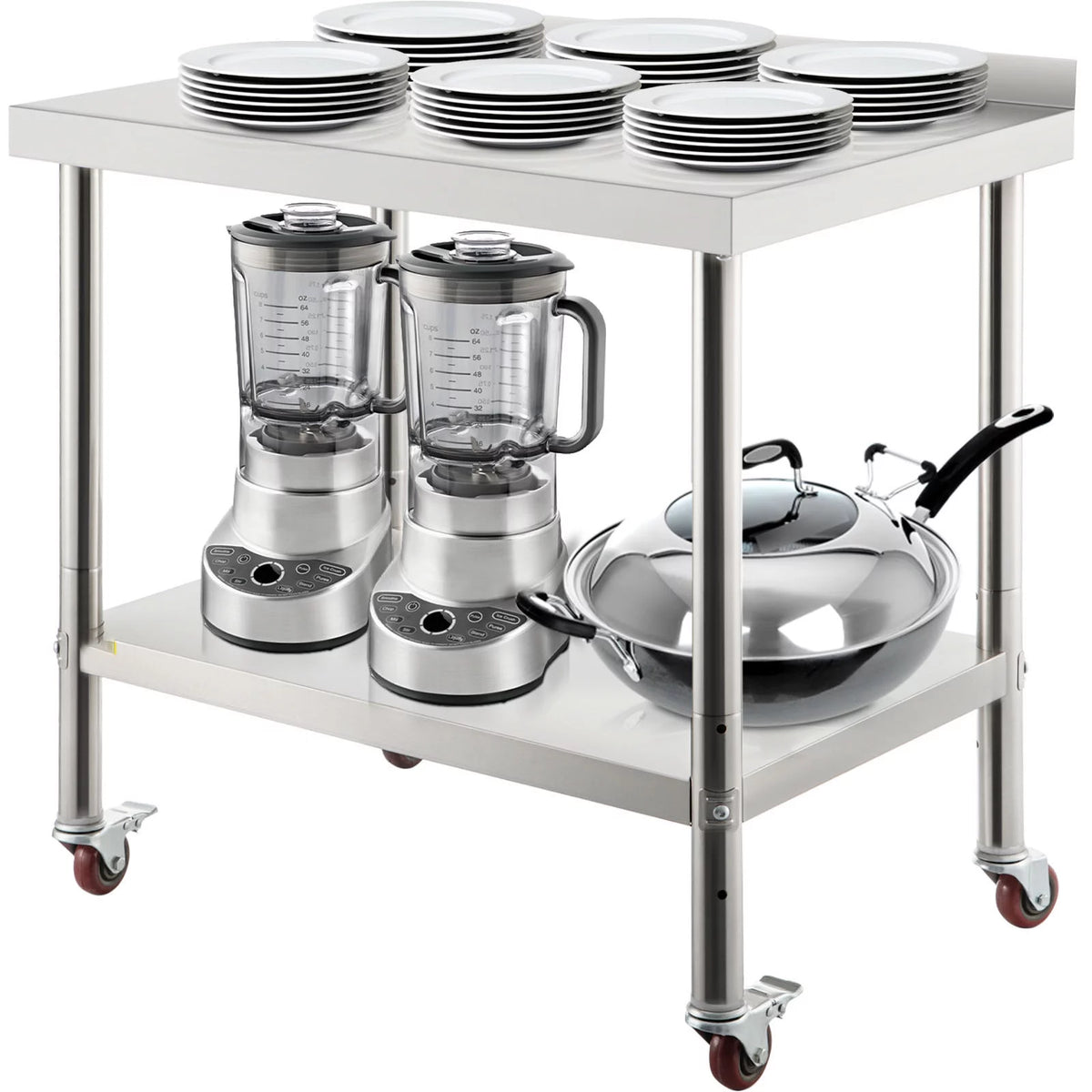 Stainless Steel Work Table 24x15in with 4 Casters J431