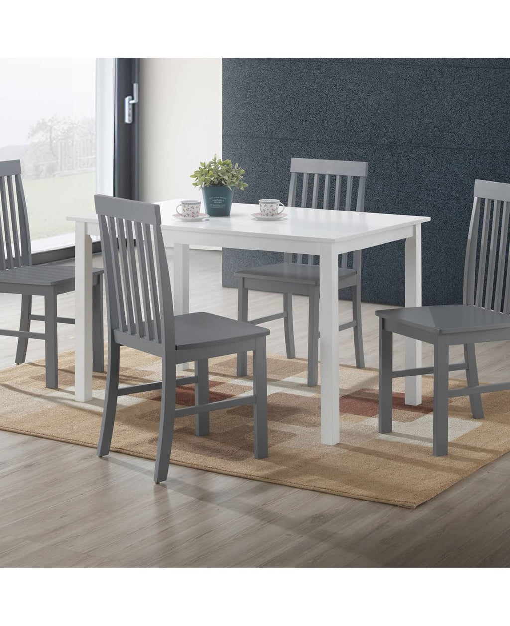 5 Piece White Dining Set T44789
