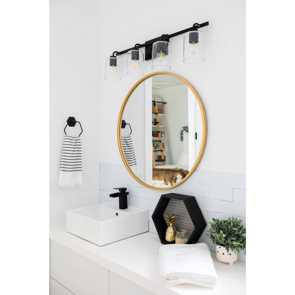 4 Light Brushed Nickel Vanity C671