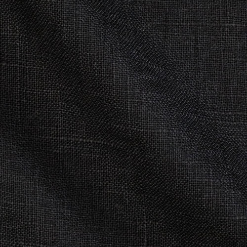 Black Linen Chair and Footstool Covers H273668