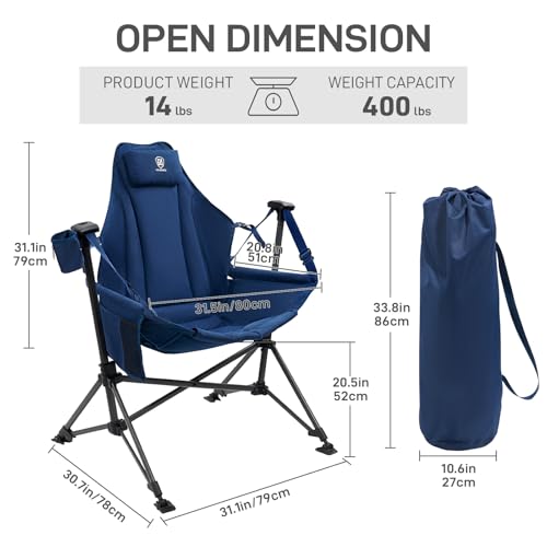 Oversized Padded Hammock Camping Chair with Cup Holder Y710
