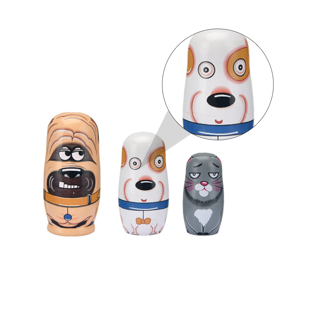 Cartoon Pet Dog Matryoshka Doll Toy Nesting Doll Toy M34282
