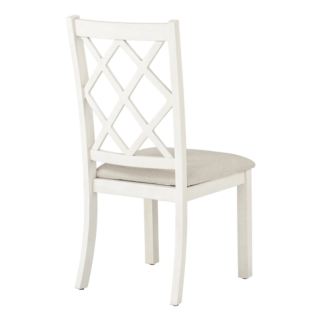 Beige Solid Wood Upholstered Dining Chairs, Set of 4 A362796