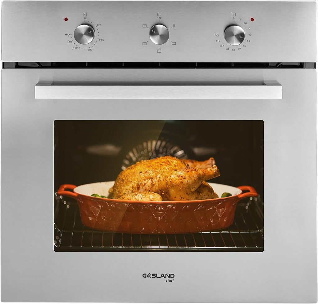 24 Electric Single Wall Oven, 2.3Cu.f Built-in Black Glass, 240V 2000W F116310