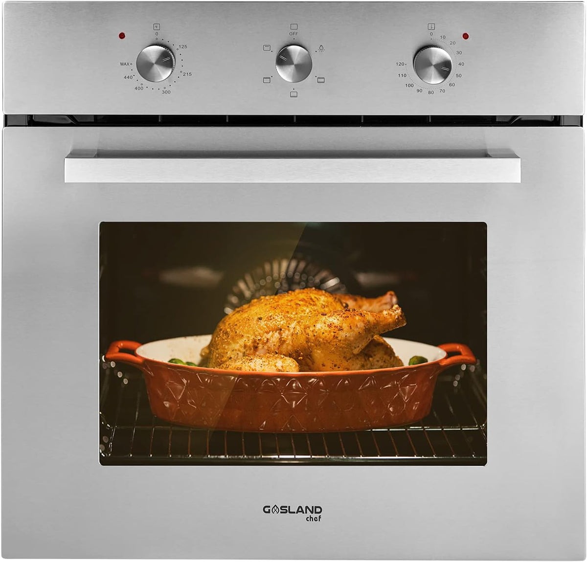 24 Electric Single Wall Oven, 2.3Cu.f Built-in Black Glass, 240V 2000W F116310