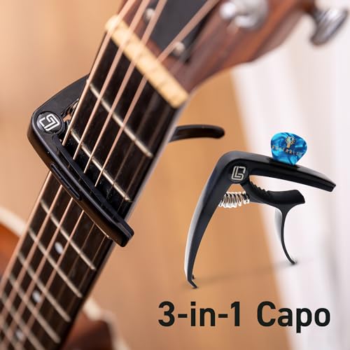 Guitar Accessories Kit with Strap, Capo, Tuner, Picks D561
