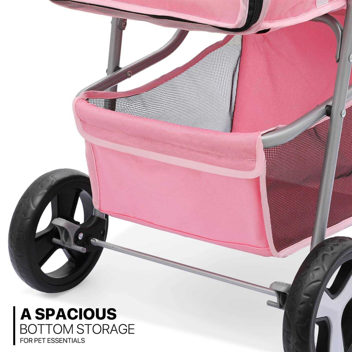 Foldable Pet Stroller with Weather Cover I68494