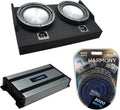 Dual 10 Sub Box Enclosure & 1600W Amplifier C285