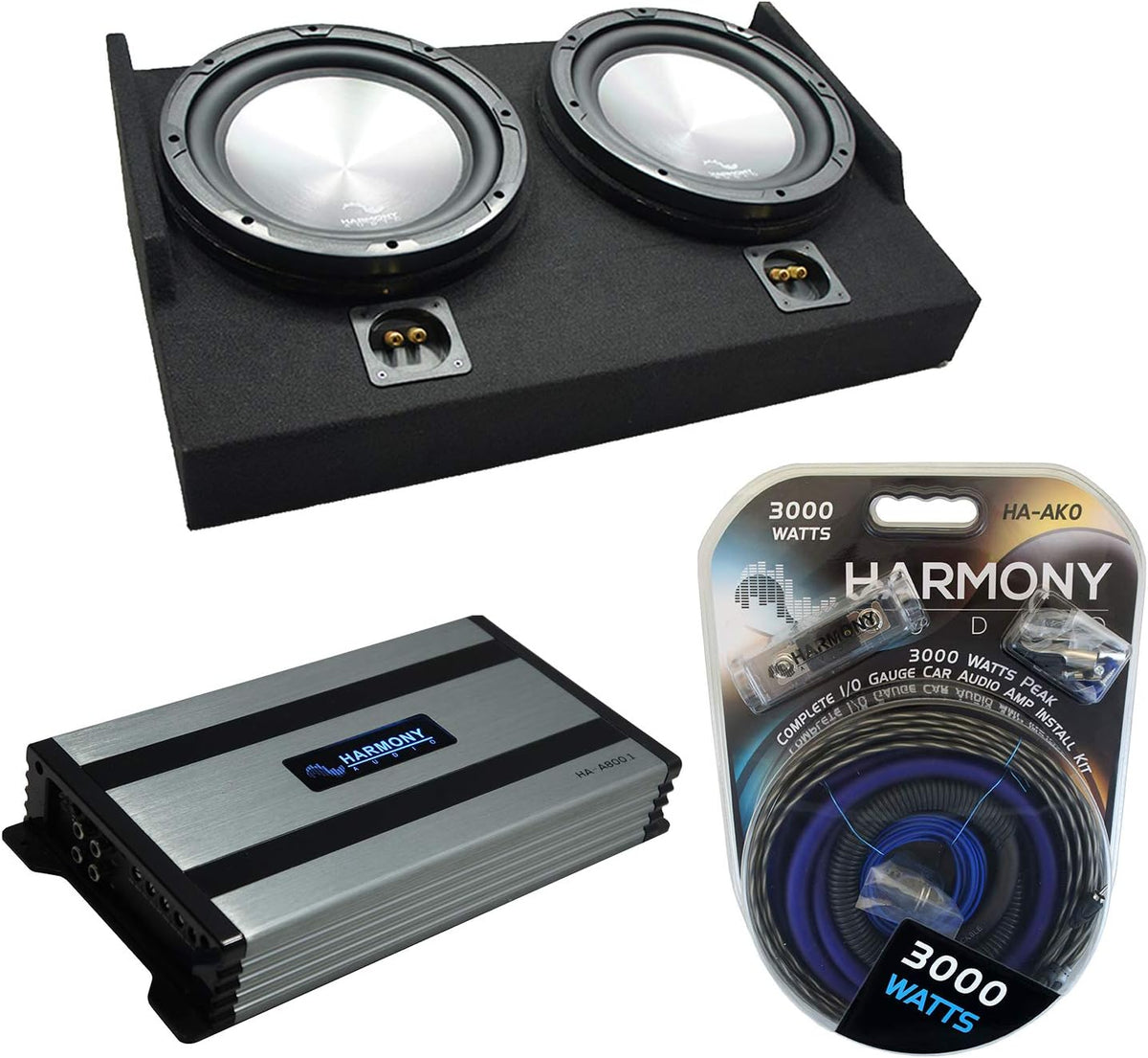 Dual 10 Sub Box Enclosure & 1600W Amplifier C285