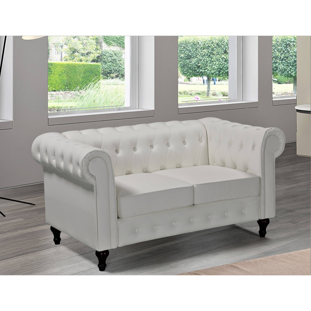 Dark Blue Chesterfield Loveseat T3059
