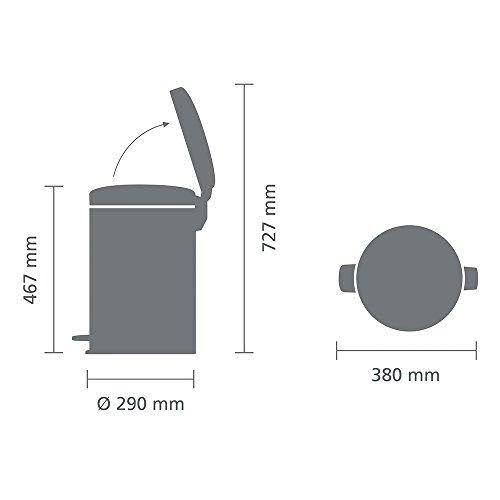 Metallic Gray 5.3 Gallon Step Trash Can H1385