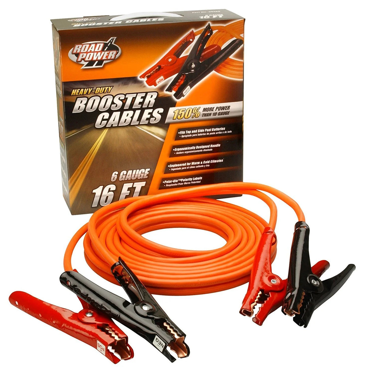 6-Gauge Heavy-Duty Booster Cables (16 Feet) U896009