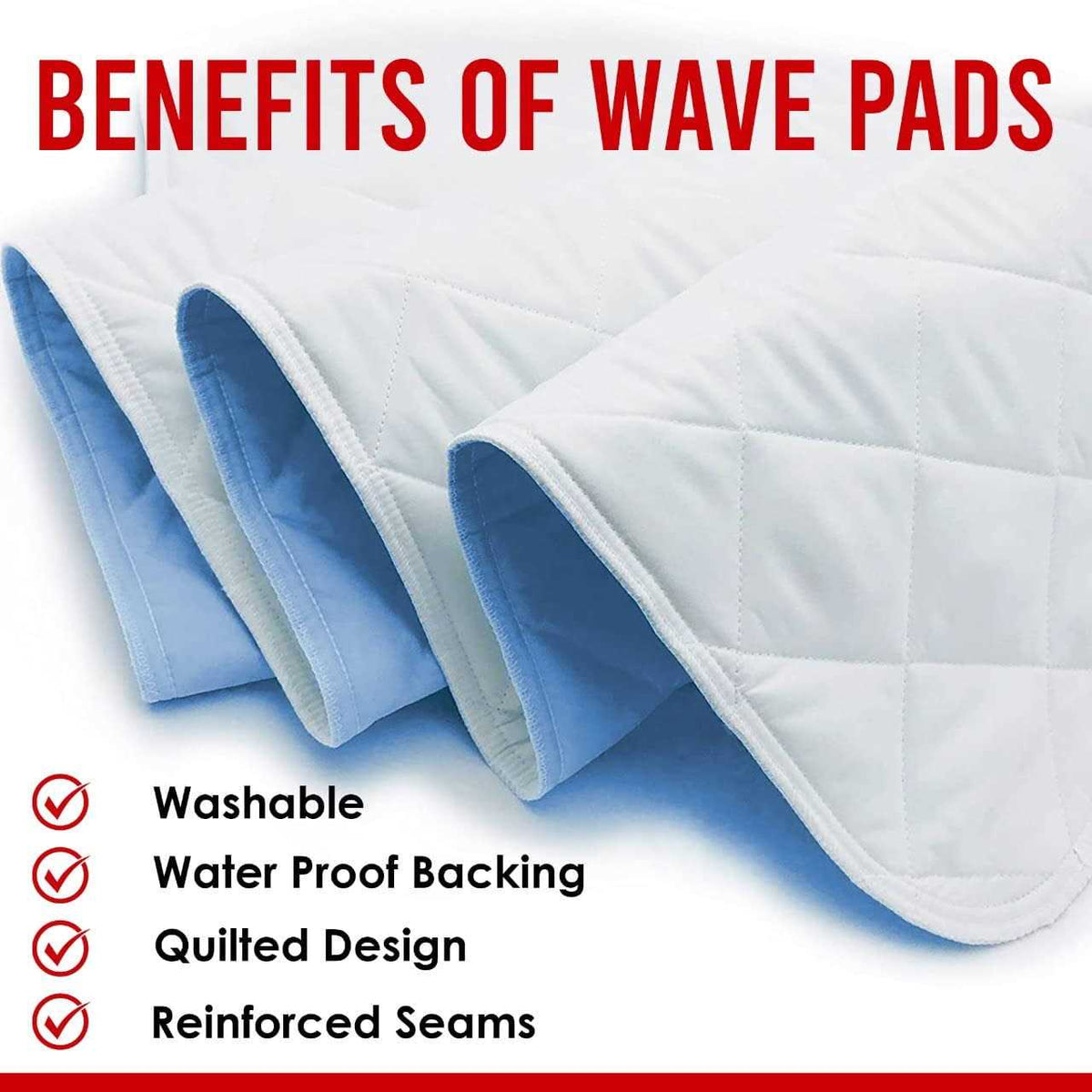 Washable Underpads Pack of 4 Large Bed Pads Y20876