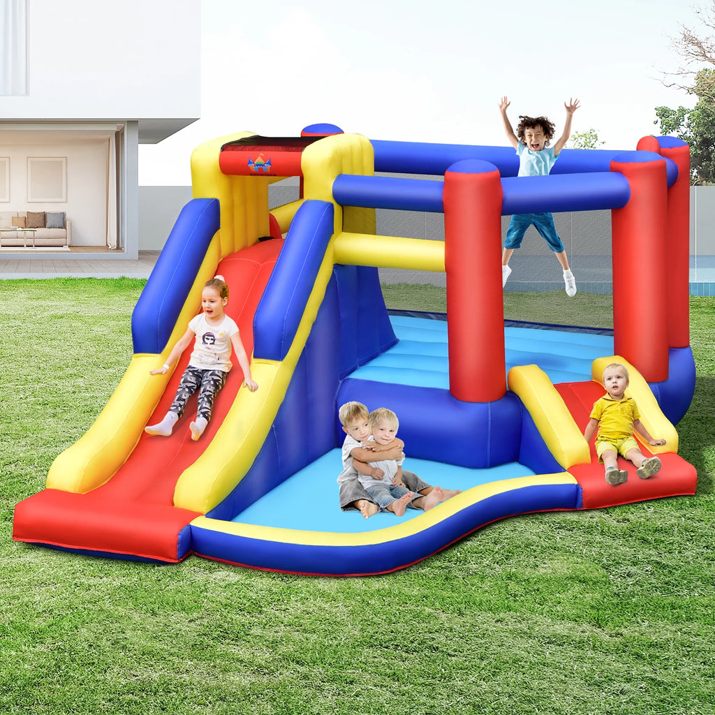 Inflatable Bouncy Castle with Double Slides J455