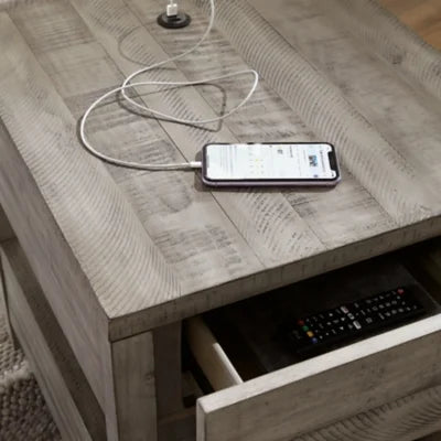 Contemporary Gray End Table T722376