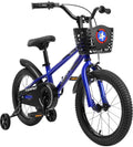 14 Inch Kids Bike with Training Wheels and Basket, White G515985