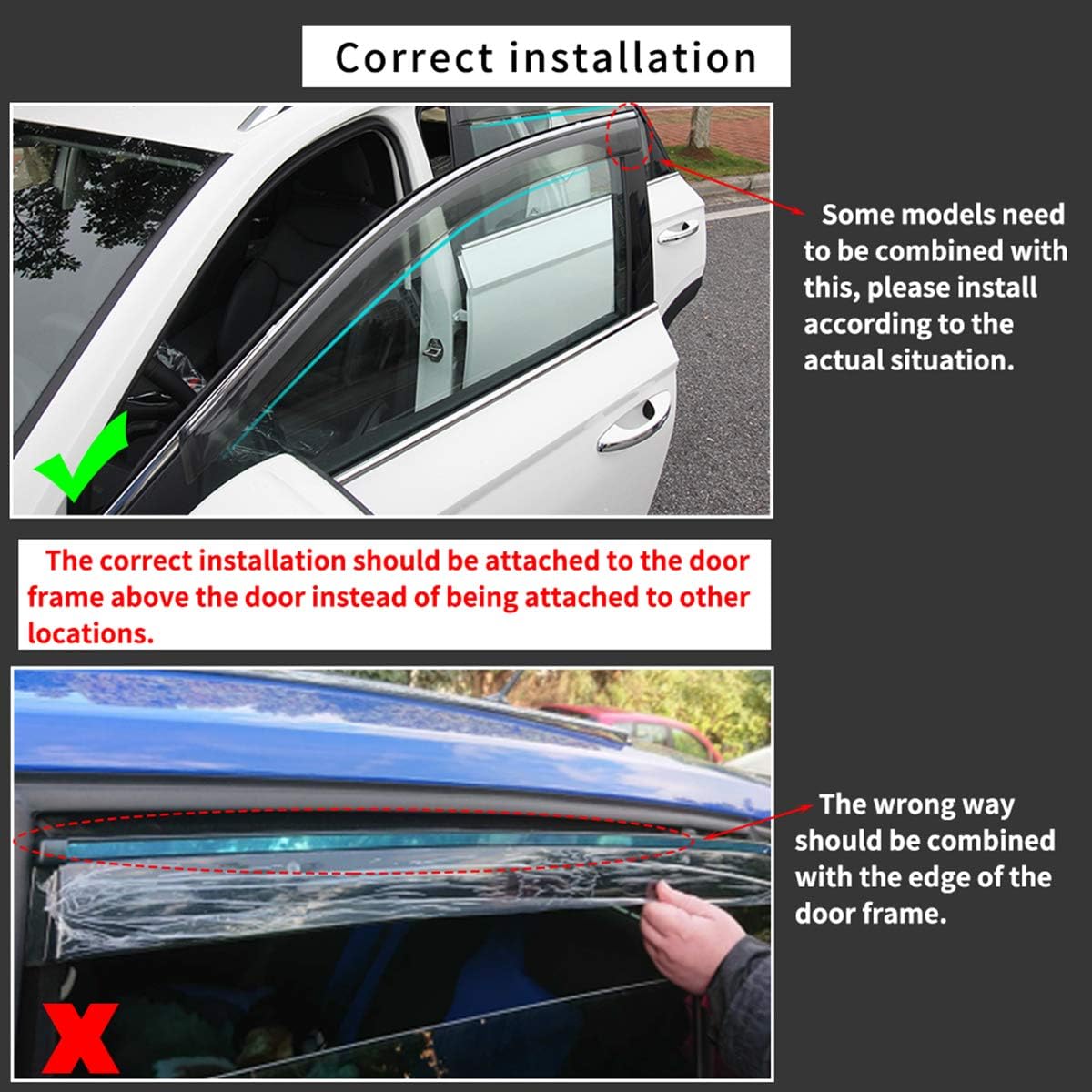 Smoke Side Window Deflectors for A3 Hatchback 2010-2013 Q12823