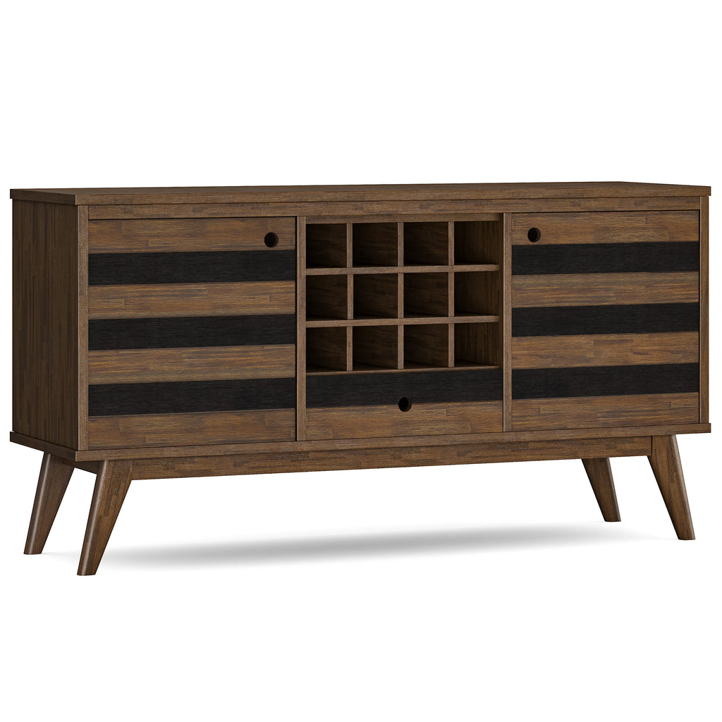 60 inch Solid Acacia Wood Sideboard with Wine Storage X907