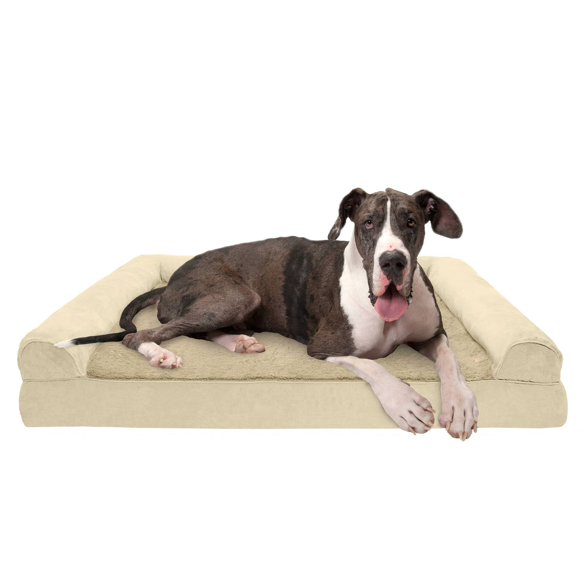 Clay Plush Suede Memory Foam Dog Bed I99274