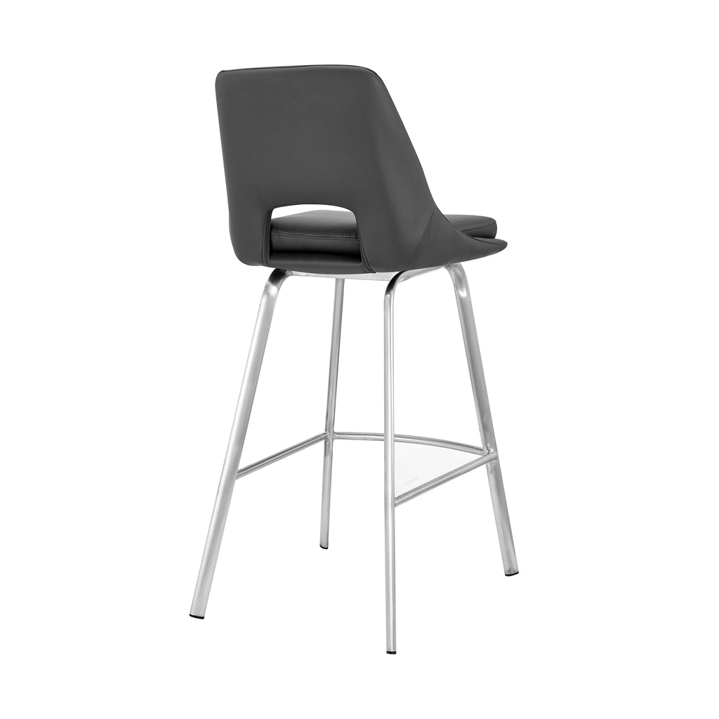 Gray/Steel Swivel Counter Stool N33252
