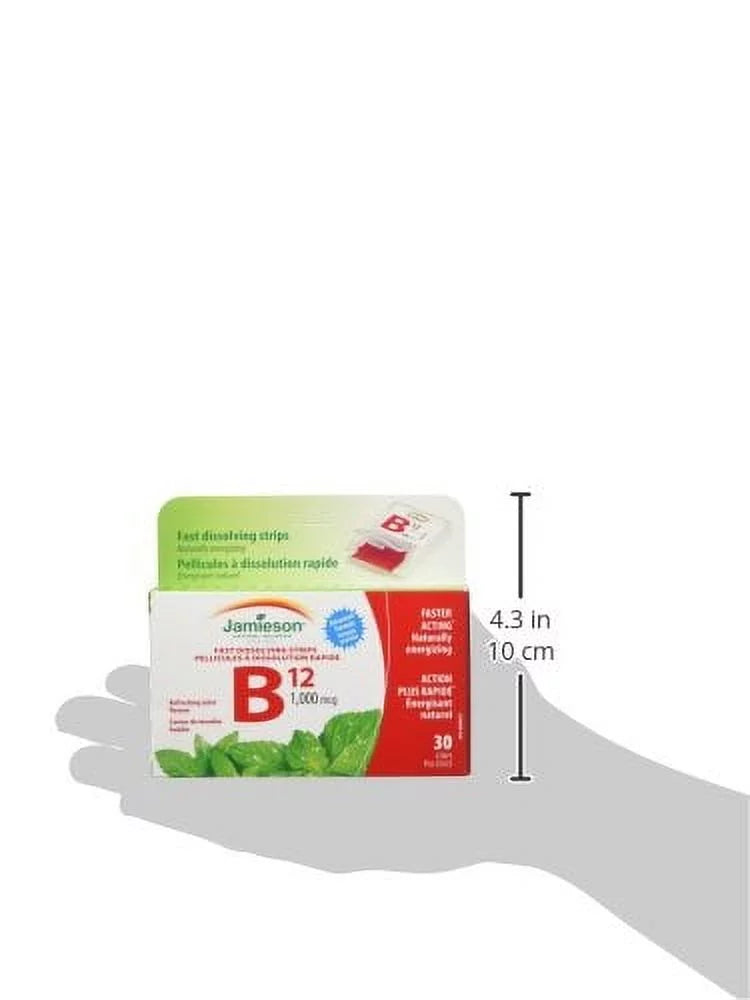 Vitamin B12 1,000 mcg Fast Dissolving Strips, 30 Strips X95753