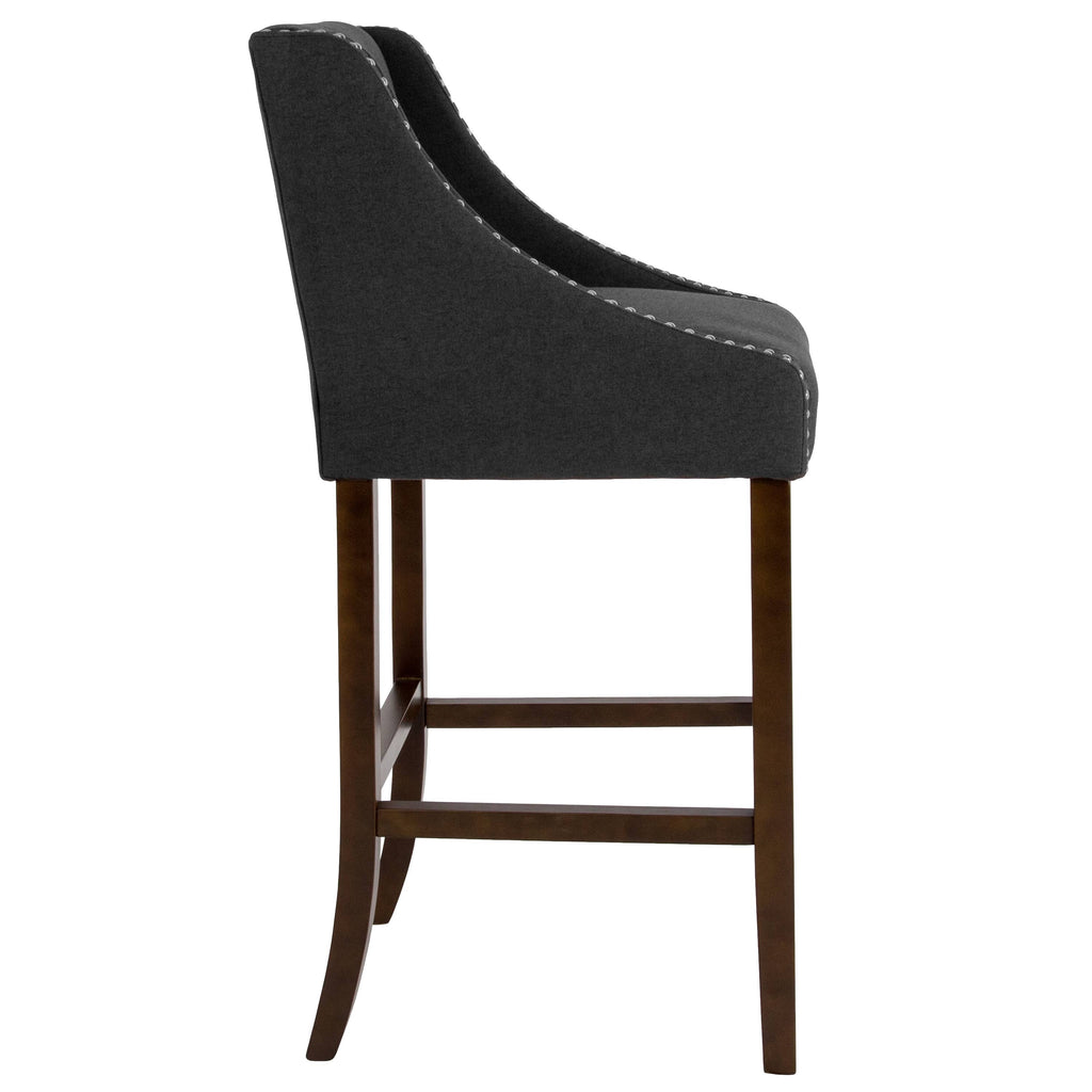 Black Fabric Barstool A197181