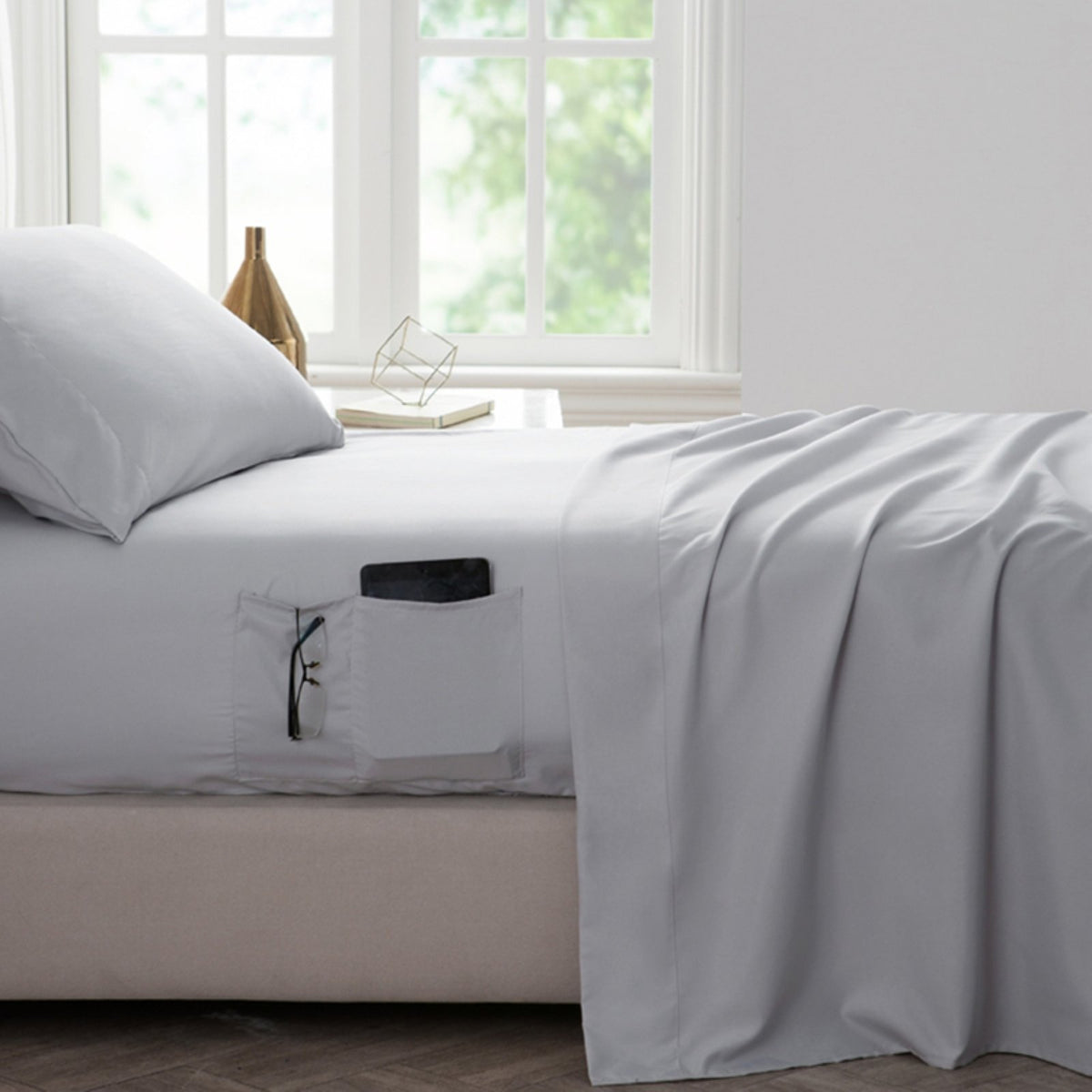 Supersoft Nightfall Navy Bedside Pocket Sheet Set R7205