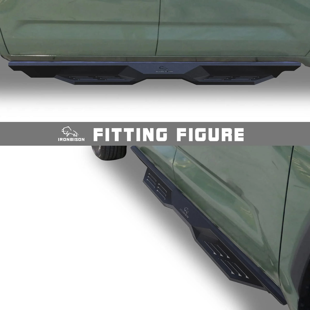 Black 5” Running Boards for Toyota Tundra CrewMax Pickup Truck (2pcs) I854868