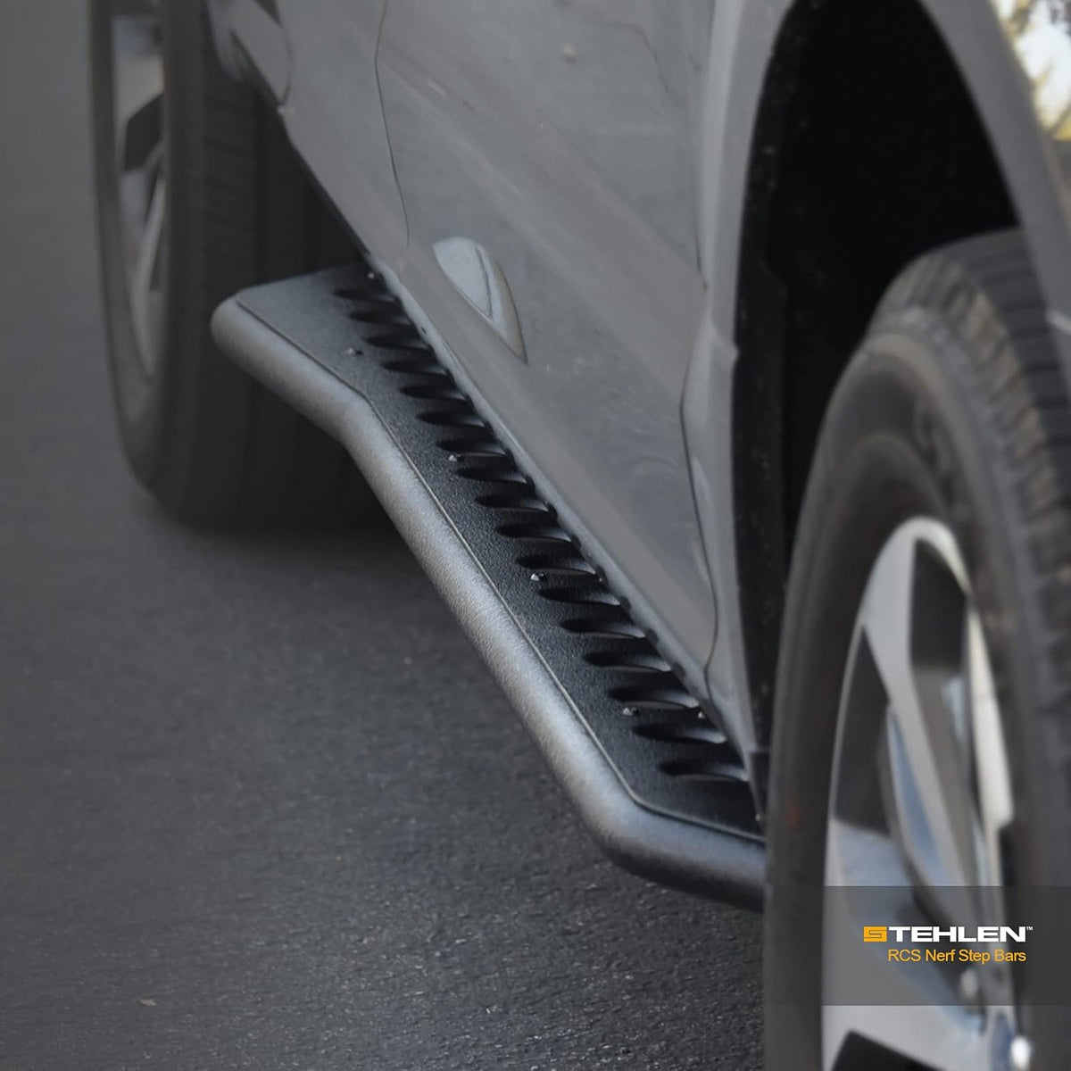 Textured Black Rock Slider Side Step Rail Nerf Bars for Ram 1500 Crew Cab W690