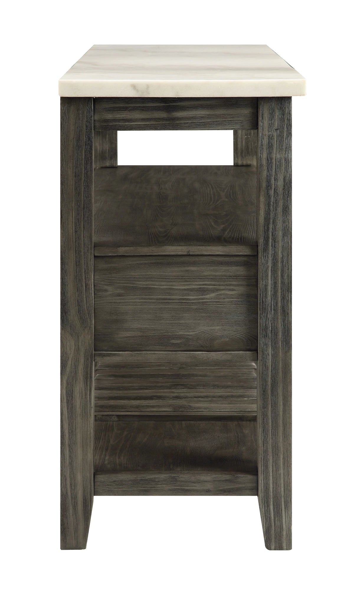 White Marble Gray Oak Server V177