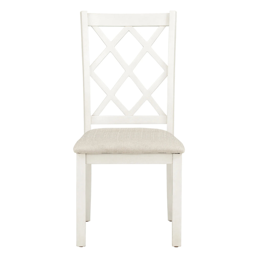 Beige Solid Wood Upholstered Dining Chairs, Set of 4 A362796