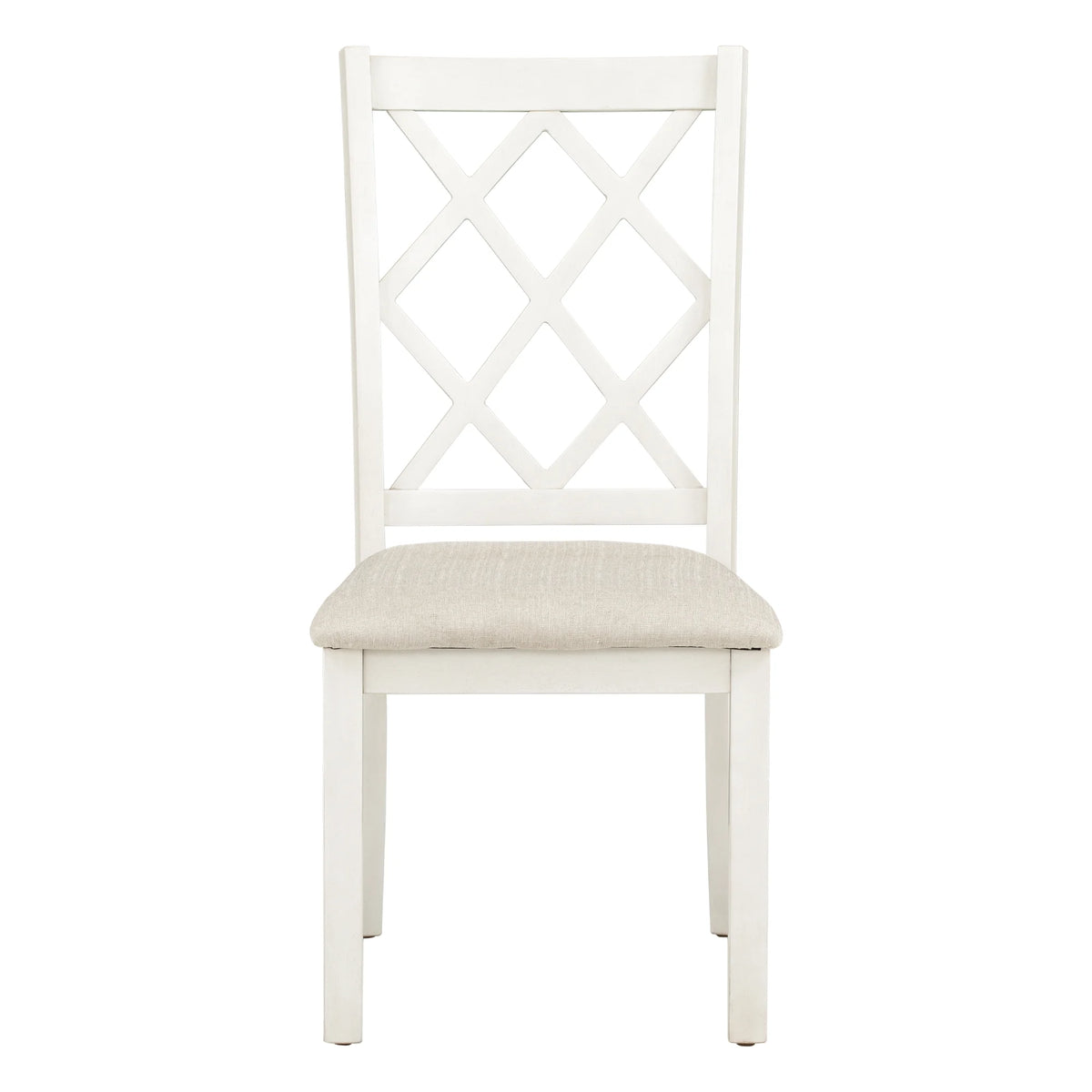 Beige Solid Wood Upholstered Dining Chairs, Set of 4 A362796