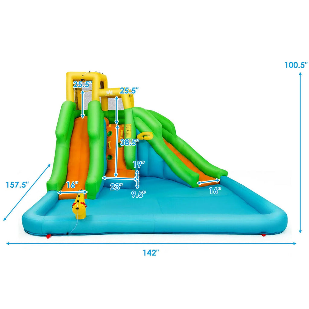 Inflatable Bounce House with 2 Slide and Climbing Wall B77448