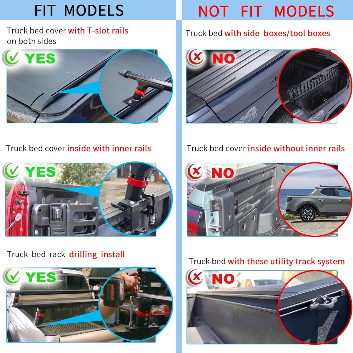 Truck Bed Racks Low Profile Adjustable Height Heavy Duty V961614