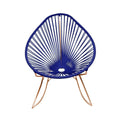 Copper Deep Blue Rocker Chair W7504