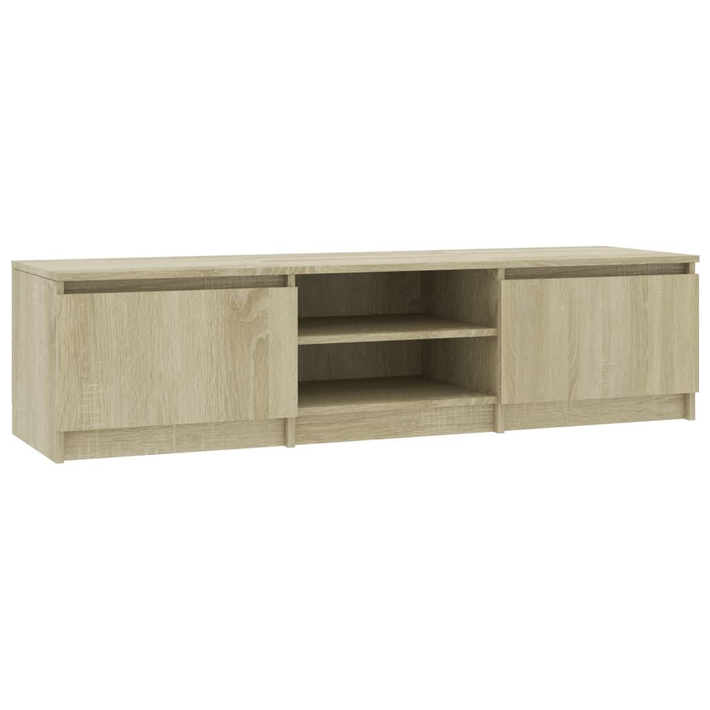 White and Sonoma Oak TV Cabinet Chipboard G2048