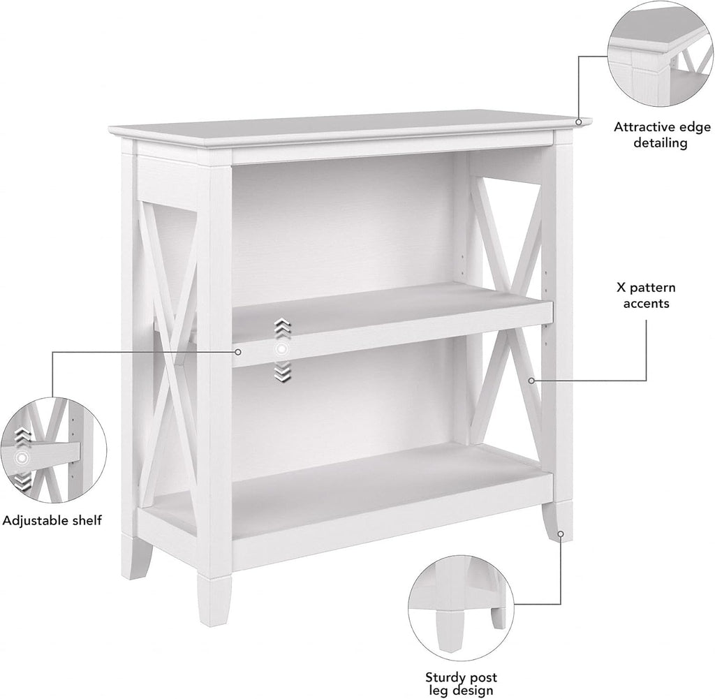Pure White Oak 2 Shelf Bookcase Z146499