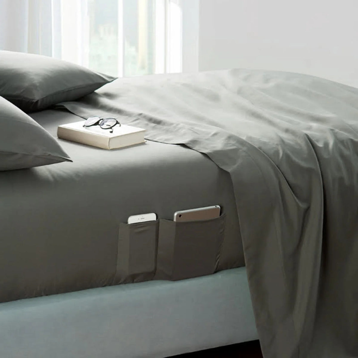 Supersoft Nightfall Navy Bedside Pocket Sheet Set R7205