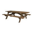 Wood Brown Solid Wood Outdoor Picnic Table J34296