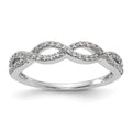 14K White Gold Diamond Band Size 7 T4944